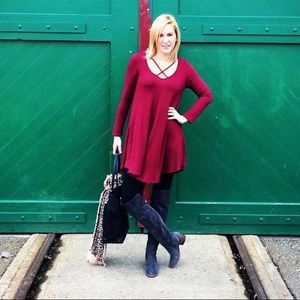 Burgundy tunic